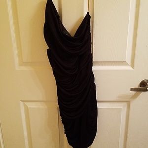 Black one shoulder out on the town dress, size M